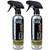 Flitz Instant Brass and Copper Tarnish Remover - 16oz Bottle of USA-Made Organic Rust Remover Spray (No-Rub) - Removes Stains & Oxidation from Glass & Aluminum - Brass Cleaners That Work (2 Pack)