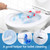 Topo Bear Disposable Toilet Brush Holder Set Toilet Wand (Pack of 2) Toilet Cleaner Scrubber with 24 Refills