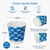 JollyPack 1200 Pack 3 oz Disposable Bathroom Paper Cups, Small Mouthwash Cups in Orange, Blue, and Green, Great for Candy, Biscuits, Bathroom Use, Parties, Picnics, and Travel