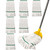Eccliy 6 Pack Commercial Mop Heads Replacement Heavy Duty 18 oz Loop End Cotton String Wet Mop Refills Washable Absorbent Reusable for Industrial Home Tile Wood Concrete Floor (White,Green)