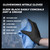 GLOVEWORKS Black Nitrile Gloves 5 Mil Disposable for Food Service, Cooking, Professional Cleaning, Size Medium 4 Boxes of 100