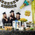 AIRE 350PCS Black and Gold Party Supplies, Bulk Disposable Dinnerware Set Serves 50, Heavy Duty Paper Plates & Plastic Cutlery Forks Knives Spoons for Graduation, Wedding, Large Event Decorations