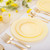 FLOWERCAT 60PCS Yellow Plates - Heavy Duty Yellow Plastic Plates Disposable 10.25inch & 7.5inch for Birthday Party/Wedding/Spring - Serve for 30 guests