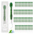 nicedae Disposable Mini Travel Toothbrush Bulk with Toothpaste 5in1 60Ct Portable Toothbrushes Set Floss Pick Tongue Scraper Cruise and Travel Essentials (Green)