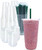 [100 SETS] 32 oz Clear Plastic Cups with Lids and STRAWS, Disposable Drinking Cups for Cold Drinks, Iced Coffee, Milkshakes, Smoothies
