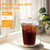 Turbo Bee 12 OZ 200 Sets Clear Plastic Cups with Strawless Sip Lids, To Go Crystal Clear Disposable Plastic Cups with Lids for Iced Coffee, Smoothies, Soda, Lemonade, Cold Beverage