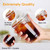 Turbo Bee 12 OZ 200 Sets Clear Plastic Cups with Strawless Sip Lids, To Go Crystal Clear Disposable Plastic Cups with Lids for Iced Coffee, Smoothies, Soda, Lemonade, Cold Beverage