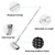 Floor Scrub Brush with Long Handle, 3 in 1 Scrape and Heavy-Duty Stiff Bristle Scrubber Brush for Cleaning Shower Bathroom, Patio, Garage, Kitchen, Wall and Deck (White, 2 Pack)