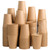 SIUQ 300 Pack 12 oz Kraft Paper Cups, Unbleached Disposable Paper Coffee Cups, Thickened Hot/Cold Beverage Drinking Cup for Party, Home, Cafes, Bistros, Businesses (Brown)