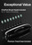 Aquasonic Black Series Ultra Whitening Toothbrush – ADA Accepted Electric Toothbrush- 8 Brush Heads & Travel Case – 40,000 VPM Electric Motor & Wireless Charging - 4 Modes w Smart Timer