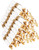 Joyido 400PCS Pre Rolled Gold Plastic Silverware Sets - Heavy Duty Hammered Gold Cutlery Include 100 Pack Wrapped Disposable Utensils with Napkins for Parties, Dinners & Weddings