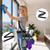 Ytonet Extra Large Cleaning Caddy Bag with 4 Foldable Dividers, Wearable Cleaning Caddy Organizer with Handle & Shoulder Strap & Waist Strap, Housekeeping Tote for Cleaners, Blue