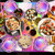 Iridescent Pink Party Supplies Decorations Serve100, Hot Pink Holographic Paper Plates and Napkins Set, Disposable Pink Paper Plates Cups Knives Spoons Fork for Mermaid Disco Kpop Birthday Party Decor