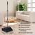 Leumoi 4 Pcs Dust Pans with Long Handle Set 36.6 Inch Commercial Dust Pan with Comb Large Plastic Stand up DustPans for Outdoor Indoor Restaurant Home Office Floor Cleaning (Black)