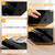 Leumoi 4 Pcs Dust Pans with Long Handle Set 36.6 Inch Commercial Dust Pan with Comb Large Plastic Stand up DustPans for Outdoor Indoor Restaurant Home Office Floor Cleaning (Black)
