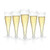 Bestluck 100 Pack Champagne Flutes Plastic, 4.5 oz Silver Glitter Plastic Disposable Stemware, Disposable Champagne Flutes for Party, Mimosa Bar, Wedding, Anniversary and Graduation