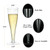 Bestluck 100 Pack Champagne Flutes Plastic, 4.5 oz Silver Glitter Plastic Disposable Stemware, Disposable Champagne Flutes for Party, Mimosa Bar, Wedding, Anniversary and Graduation