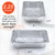 Spare Essentials (110 Pack) 2.25LB Aluminum Containers with Lids 8.5"x6" - Disposable Foil Pans for Takeout, Baking, Freezing, Food Storage - Aluminum Pans, To Go Containers with Plastic Lids