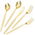 LIYH 360 Pcs Gold Plastic Silverware - Elegant Gold Silverware Disposable Utensils Set for Weddings,Parties & Events - Includes Forks,Spoons,Knives,Cutlery Tableware
