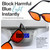 Sleep ZM Blue Light Blocking Glasses for Women + Men - Better Sleep + Anti Eye Strain Protection - Computer Screens & Gaming - Black Wayfarer - 99% Night-time Amber Lens