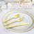 Dealusy 300 Count Extra Heavy Duty Gold Plastic Silverware, 100 Forks, 100 Spoons, 100 Knives, BPA-Free, Heat Resistant, Disposable Plastic Utensils Set, Plastic Cutlery Set, Plasticware Bulk
