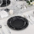 DaYammi 60PCS Black and Silver Plastic Plates, Heavy Duty Black and Silver Disposable Plates Premium 10inch Dinner Plate Hard Plastic Plate Disposable for Party and Wedding