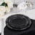 DaYammi 60PCS Black and Silver Plastic Plates, Heavy Duty Black and Silver Disposable Plates Premium 10inch Dinner Plate Hard Plastic Plate Disposable for Party and Wedding