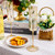YOUBET 24 Pack Plastic Champagne Flutes - 6 Oz Gold Glitter Disposable Champagne Glasses - Square Plastic Wine Cups Wedding Toasting for Party Birthday Anniversary