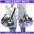 ZIOZERTT Cleaning Caddy Bag,Extra Large Cleaning Supplies Organizer with Handle for Housekeepers,Purple