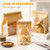 Foranda 100 Pack Bread Bags with Tabs for Homemade Sourdough Bread, 8.7x4.3x11 Inches Tin Tie Tab Lock Large Paper Bakery Packaging Bags with Window for Gifting & Bake Sale