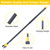 KeFanta Metal Mop Handle Commercial Heavy Duty,58" Industrial Mop Stick with Jaw Clamp,Wet Gripper Mops Head Replacement Holder for Floor Cleaning(6 Pack)