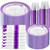 I00000 350 Pcs Clear Purple Plates for 50 Guests, Purple Dinnerware Include 100 Plates, 50 Cups, 50 Pre Rolled Napkins with Cutlery Set for Party and Wedding