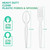 FOCUSLINE 540 Count Heavy Duty Clear Plastic Forks and Spoons Set - 270 Forks & 270 Spoons, Solid and Durable Bulk Disposable Silverware for Catering, Parties, Events & Everyday Use