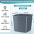 Zhehao 6 Pcs 3 Quart Bucket for Cleaning Small Sanitizer Bucket for Restaurant Square Plastic Pail with Handles for Home, Offices, Commercial Use, Food Service(Gray)
