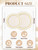 WDF 100PCS Ivory Plastic Plates with Gold Rim - Cream Plastic Plates - Include 50 Dinner & 50 Dessert Fancy Disposable Plate for Party - Heavy Duty Beige Plate for Baby Shower/Wedding
