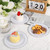 bUCLA 200PCS Silver Plastic Plates - 6.25inch White with Silver Trim Disposable Salad/Dessert/Appetizer/Small Cake Plates - Ideal for Wedding & Party