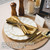 QualQuot 120PCS Ivory White Plastic Plates, Heavy Duty Disposable Party Plate with Gold Rim, Fancy 60 Dinner & 60 Dessert Plates for Parties and Wedding