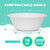 JINVOGREEN 200 Count 16 oz Paper Bowls, Disposable Compostable Bowls, Heavy Duty Biodegradable Sugarcane Bagasse Bowl for Breakfast, Salad, Snacks, Fruits, Desserts, White