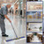 36" Commercial Mop for Floor Cleaning, Masthome Heavy Duty Industrial Mop with 3 Pads, Professional Microfiber Mops with 60'' Long Handle,Large Dust Mops for Office Garage Warehouse Factory Mall(Blue)
