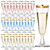 200 Pack Plastic Champagne Flutes with Gold Rim, 5.5 Oz Clear Disposable Plastic Champagne Glasses, Wine Glasses Cups for Wedding Celebration Birthday Party Wine Tasting New Years Eve Party Supplies