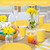 Vyntra 350 Pcs Yellow Disposable Paper Plates and Napkins Set for 50, 9" Dinner Plates & 7" Dessert Plates, Tableware for Birthday, Baby Shower, Picnic, Party