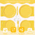 Vyntra 350 Pcs Yellow Disposable Paper Plates and Napkins Set for 50, 9" Dinner Plates & 7" Dessert Plates, Tableware for Birthday, Baby Shower, Picnic, Party