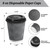 Clawsoff 100 Pack 8 oz Disposable Coffee Cups with Lids, Insulated Ripple Wall To-Go Paper Coffee Cups Suitable for Chocolate Cocoa and Hot/Cold Drinks (Grey)