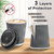 Clawsoff 100 Pack 8 oz Disposable Coffee Cups with Lids, Insulated Ripple Wall To-Go Paper Coffee Cups Suitable for Chocolate Cocoa and Hot/Cold Drinks (Grey)