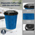 Lamosi 8 oz 100 Pack Disposable Coffee Cups with Lids, Insulated Paper Coffee Cups with Lids, Corrugated Ripple Wall To Go Coffee Cup with Lid for Hot Beverages (Blue)