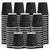 Lamosi Disposable Coffee Cups 10 OZ 100 Pack, Paper Coffee Cups 10 OZ for Hot Drinks or Cold Beverages, Insulated Corrugated Ripple Wall Cup No Lids for Office, Cafe, Home or Travel (Black)