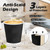 Lamosi Disposable Coffee Cups 10 OZ 100 Pack, Paper Coffee Cups 10 OZ for Hot Drinks or Cold Beverages, Insulated Corrugated Ripple Wall Cup No Lids for Office, Cafe, Home or Travel (Black)