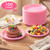 BONSINY 100 pcs Pink Plastic Plates for Mother's Day - Heavy Duty Disposable 10 inch Plastic Plates for Baby Girl, Baby Shower, Birthday, Picnic