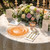 Rubtlamp 175 Pcs Plastic Dinnerware Set (25 Guests), Orange And Gold Plastic Plates, Hammered Party Plates Set Include Dinner Plates, Dessert Plates, Cups&Cutlery Set And Napkins for Wedding And Party