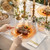 Rubtlamp 175 Pcs Plastic Dinnerware Set (25 Guests), Orange And Gold Plastic Plates, Hammered Party Plates Set Include Dinner Plates, Dessert Plates, Cups&Cutlery Set And Napkins for Wedding And Party